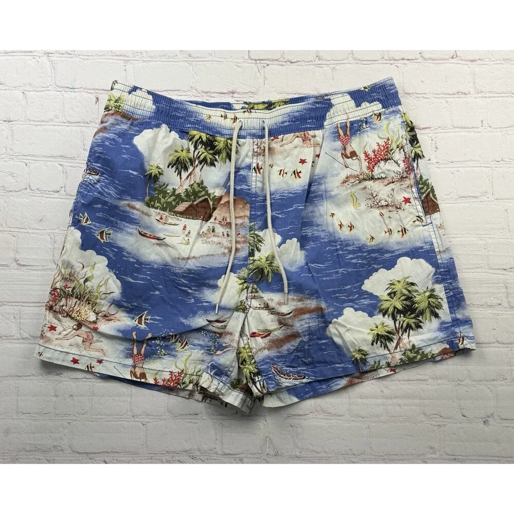 VTG 90s Ralph Lauren Swim Trunks Shorts XLPolo Sport Spear Fishing Diving Island